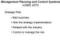 Management Planning and Control Systems AKADMS 4570 3'0 A PowerPoint PPT Presentation