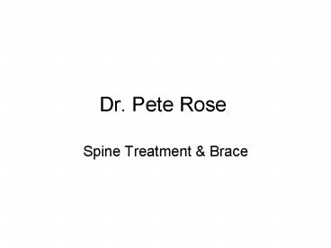 Dr' Pete Rose