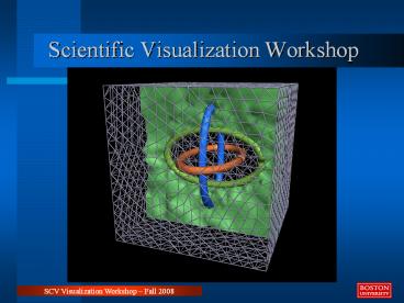 Scientific Visualization Workshop