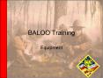 BALOO Training PowerPoint PPT Presentation