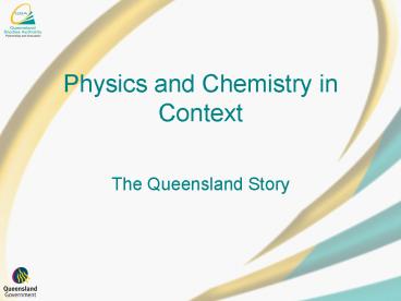 Physics and Chemistry in Context