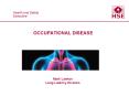 OCCUPATIONAL DISEASE PowerPoint PPT Presentation