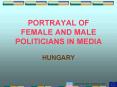 PORTRAYAL OF FEMALE AND MALE POLITICIANS IN MEDIA HUNGARY PowerPoint PPT Presentation