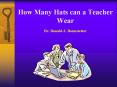 How Many Hats can a Teacher Wear Dr. Ronald J. Bonnstetter PowerPoint PPT Presentation