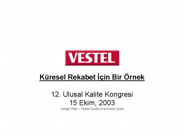 Kresel Rekabet Iin Bir rnek