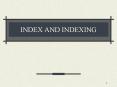 INDEX AND INDEXING PowerPoint PPT Presentation