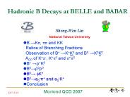 Hadronic B Decays at BELLE and BABAR