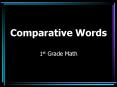 Comparative Words PowerPoint PPT Presentation