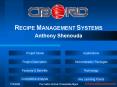 RECIPE MANAGEMENT SYSTEMS PowerPoint PPT Presentation