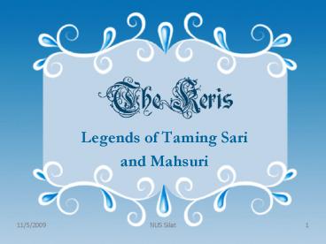 Legends of Taming Sari