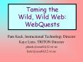Taming the Wild, Wild Web: WebQuests PowerPoint PPT Presentation