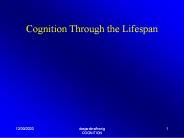 Cognition Through the Lifespan