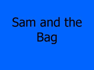 Sam and the Bag
