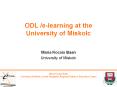 ODL /e-learning at the University of Miskolc PowerPoint PPT Presentation