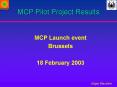 MCP Pilot Project Results PowerPoint PPT Presentation