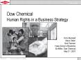 Dow Chemical Human Rights in a Business Strategy PowerPoint PPT Presentation