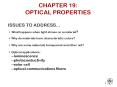 CHAPTER%2019:%20OPTICAL%20PROPERTIES PowerPoint PPT Presentation