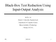 Black-Box Test Reduction Using Input-Output Analysis