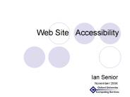 Web Site  Accessibility