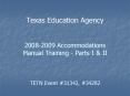 Texas Education Agency PowerPoint PPT Presentation