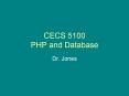 CECS 5100 PHP and Database PowerPoint PPT Presentation
