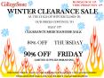 WINTER CLEARANCE SALE