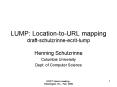 LUMP: LocationtoURL mapping draftschulzrinneecritlump PowerPoint PPT Presentation