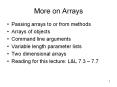 More on Arrays PowerPoint PPT Presentation