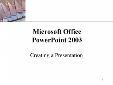 Microsoft Office PowerPoint 2003