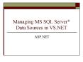 Managing MS SQL Server PowerPoint PPT Presentation