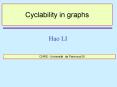 Cyclability in graphs PowerPoint PPT Presentation