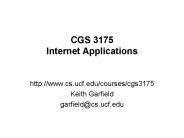 CGS 3175 Internet Applications