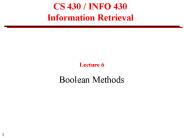 CS 430 / INFO 430 Information Retrieval