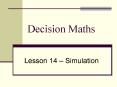 Decision Maths PowerPoint PPT Presentation