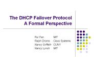 The DHCP Failover Protocol A Formal Perspective