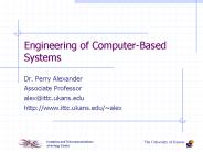 Engineering of Computer-Based Systems