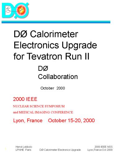 Calor2000 Talk - Annecy 2000