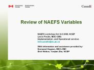 Review of NAEFS Variables