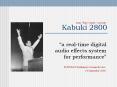 Kabuki 2800 PowerPoint PPT Presentation