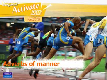 Adverbs of manner