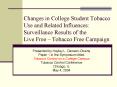 Changes in College Student Tobacco Use and Related Influences: Surveillance Results of the Live Free PowerPoint PPT Presentation