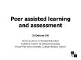 Peer assisted learning and assessment PowerPoint PPT Presentation