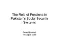 The Role of Pensions in Pakistans Social Security Systems PowerPoint PPT Presentation