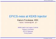 EPICS-ness at KEKB Injector