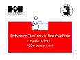 Addressing The Crisis in New York State PowerPoint PPT Presentation