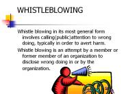 WHISTLEBLOWING