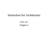 Instruction Set Architecture