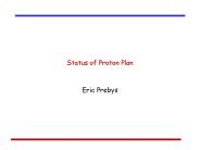 Status of Proton Plan