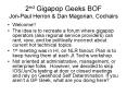 2nd Gigapop Geeks BOF JonPaul Herron PowerPoint PPT Presentation