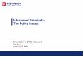 Intermodal Terminals: The Policy Issues PowerPoint PPT Presentation